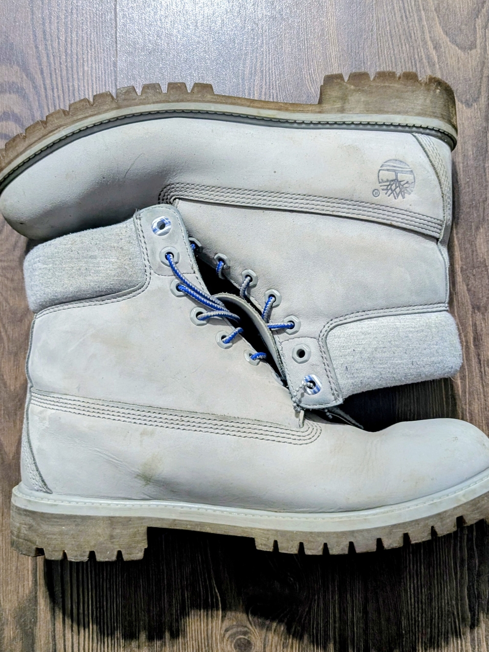 Timberland Men's Light Gray Lace-Up Work Boots